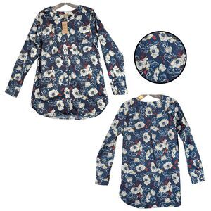 Duluth Trading Spring Summer Tunic Shirt Wrinkle Fighter Button Up Women's S NWT